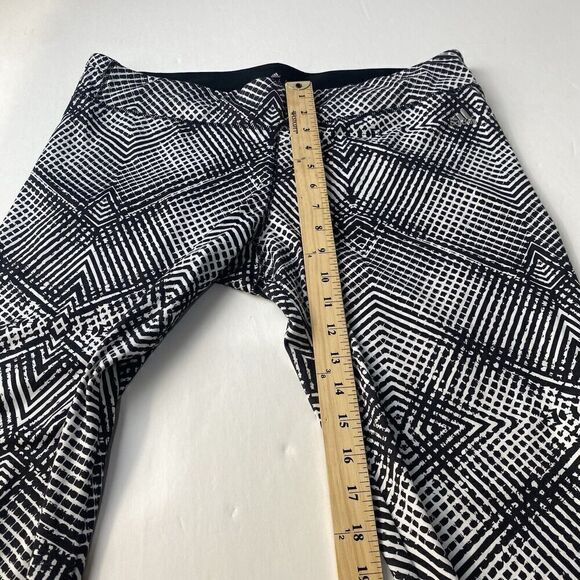 ADIDAS Women's Black/White Stripe Stretch Athletic Track Leggings Size XL Used - Picture 3 of 14